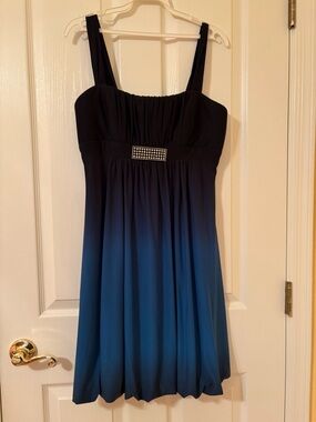 Cache Blue/Black Sleeveless Dress NWT Size 10